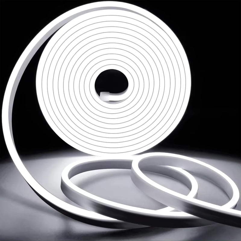 KSIBNW 20 méteres hidegfehér LED neonszalag, vízálló, 220V-os, hálószobába, bárba