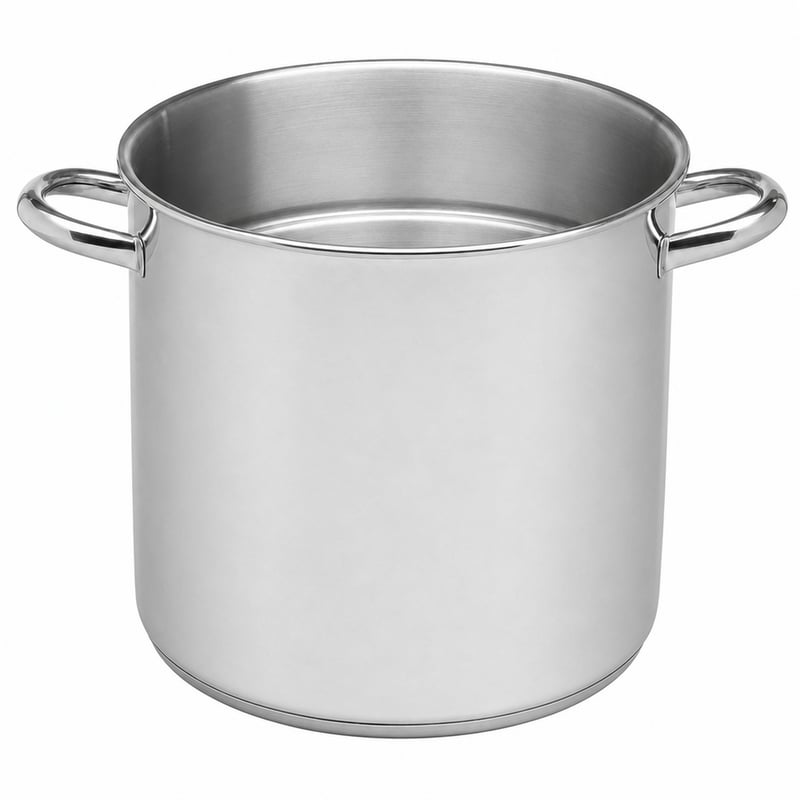 Oală din oțel inoxidabil Baumalu cu capac de sticlă, pentru inducție, 26 cm, 11 litri — fără vasul pentru cuscus (stare: vezi a 2-a imagine)