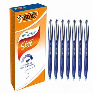 Kemijska olovka BIC Atlantis Soft, plava tinta, srednji vrh, punjiva, umjesto pakiranja 7 komada, r.blue