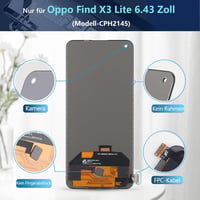 RongZy Kijelző Oppo Find X3 Lite CPH2145/RENO5 5G Készülékhez - Érintőképernyős Digitalizáló Csereképernyő Szerelési Eszközökkel, Fekete 3