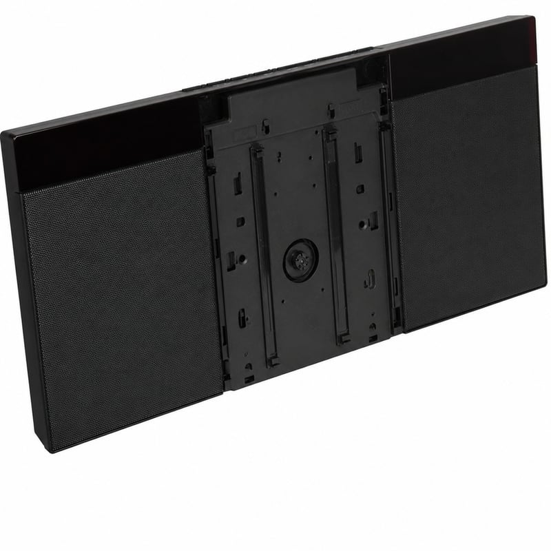 Panasonic SC-HC304EG-K DAB+ stereo mikrosystém s Bluetooth a CD prehrávačom — kryt dvierok CD prehrávača sa odlepil (stav: pozri 2. obrázok)