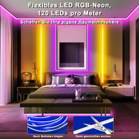 TENDIST 5m Bluetooth Neon LED Szalag - IP68 Vízálló, Okostelefonos Vezérlés, RGB Kültéri Világítás, Zenére Szinkronizálható, Távirányítóval, 5