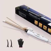 Reyke 9 mm Mini Hajgöndörítő - Professzionális Kerámia Hajsütővas 120-220°C, 30 mp Gyors Felfűtés, Állítható Hőmérséklet, Kesztyűvel és Hajc 7