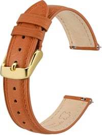 Bisonstrap Elegáns Bőr Óraszíj Gyorskioldással - Férfi és Női Órákhoz - 12-20 mm Méretben Kompatibilis Órafülekkel 1