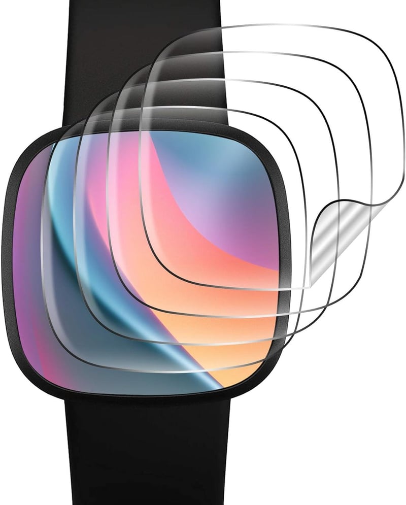 Fitbit Versa 3/4 és Sense 2 edzett üveg képernyővédő, 4 darabos csomag