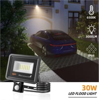 LIPER 50W LED reflektor mozgásérzékelővel, kültéri IP66 vízálló, 5000LM, hidegfehér 8
