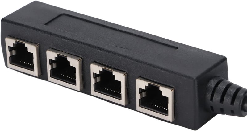 Yosoo 4 portos RJ45 CAT7 Ethernet elosztó adapter hálózatokhoz