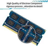Kuesuny 8GB (2x4GB) DDR3 1333MHz Sodimm RAM - Laptop Memória Bővítés, PC3-10600S, 1.5V, CL9, 204 Pin, Kék 3