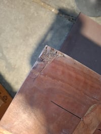 Blat de masă vidaXL din lemn masiv de acacia cu margine naturală, 70x60x3,8 cm, dreptunghiular - deteriorat și crăpat în mai multe locuri (stare B: vezi a 2-a fotografie) 2
