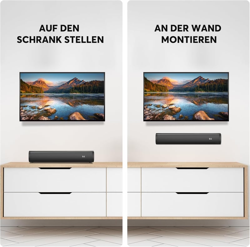 Wohome 16" 2.1 Bluetooth Soundbar TV Hangszóró - 3 EQ Mód, 6 Fokozatú Beszédjavítás, Többféle Csatlakozás TV/PC/Projektor/Telefon Eszközökhö
