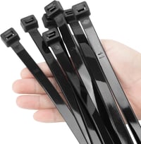 XINGO Fekete Kábelkötegelő Szett - 300mm x 12mm, 114kg Szakítószilárdság, 80db UV-Álló Nylon Kábelrögzítő Nagy Méretű Kábelrendezéshez 1