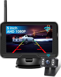 Vezeték nélküli AHD 1080P tolatókamera 5" monitorral, LED-es, vízálló, széles látószögű 1