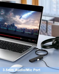 Aceele 6 az 1-ben USB-C Hub 4K HDMI-vel, 60cm kábellel MacBook Pro, Surface, iPad Pro 6