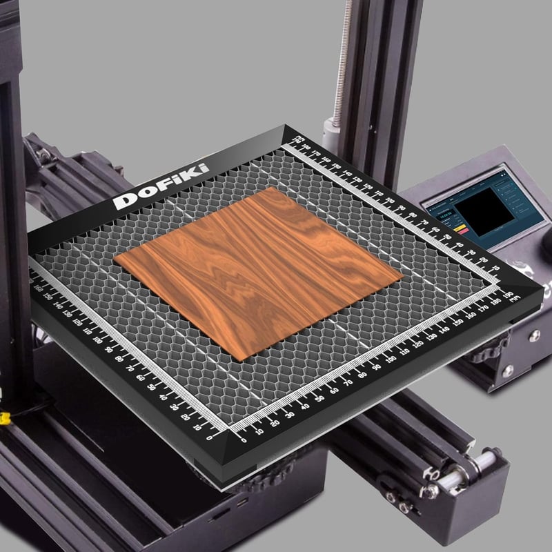 Dofiki Acél Méhsejt Munkaasztal 235x235mm - Ender 3 V2/Pro 3D Nyomtatókhoz - Lézer Gravírozó Alaplap Mágnesezhető Felülettel és 10 Rögzítőtű