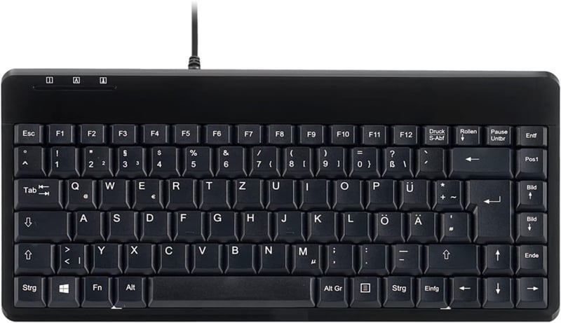 Perixx PERIBOARD-409 U Mini USB billentyűzet - Kompakt német QWERTZ - Vezetékes, zongoralakk