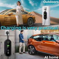 Sichuan Hengmiao Type 2 elektromos autó töltőkábel Schuko csatlakozóval, 3,68 kW, 5m, LED kijelzővel, 8-16A, mobil fali töltő, villanyautó t 7
