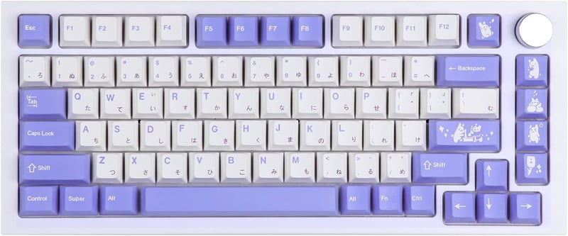 EPOMAKER Nyuszis PBT Keycap Szett 134 Gombos, Cherry Profilú, Mechanikus Gamer Billentyűzethez