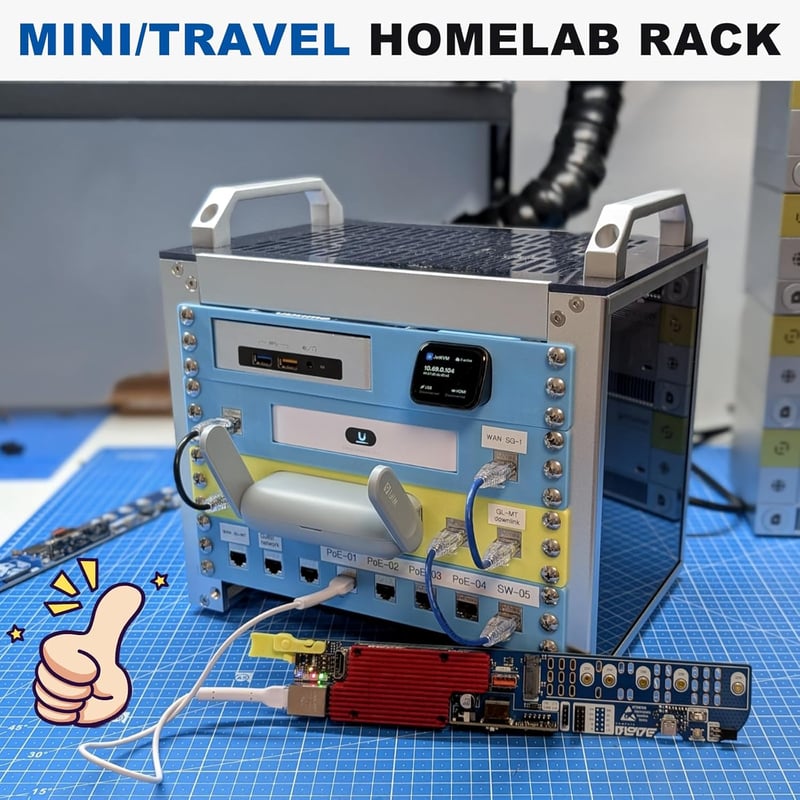 GeeekPi 4U Szerver Szekrény - 10" Rack Hálózati, Szerver és AV Eszközökhöz - DeskPi RackMate T0 Alumínium Ház Jó Szellőzéssel, Otthoni és Ir