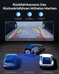 Krunia 8,1" Vezeték Nélküli Hordozható Autós Kijelző 60FPS - Apple CarPlay & Android Auto Támogatás, Tolatókamera, GPS Navigáció, Hangvezérl 5