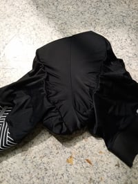GORE WEAR C5 Opti muške biciklističke hlače s naramenicama i uloškom, crno-bijele, veličina L (EU), uski kroj, za toplo vrijeme, rabljene 3