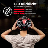 Shinmax LED-es kerékpársisak levehető szemüveggel - férfi, női MTB bukósisak 3