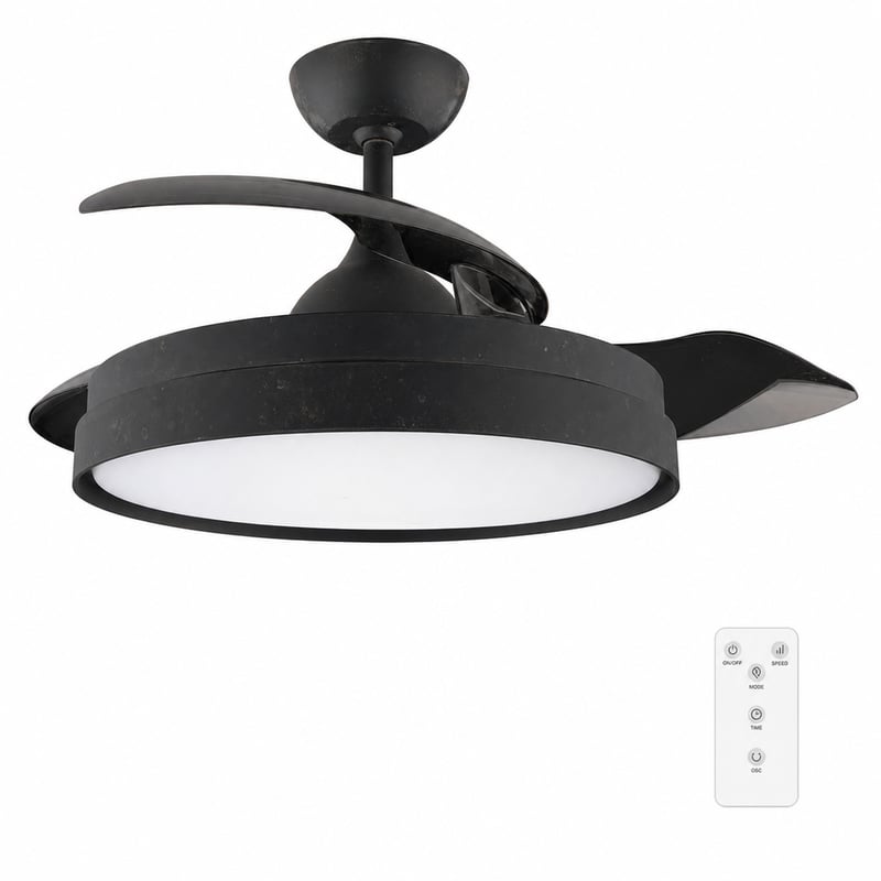 Stropný ventilátor Cecotec EnergySilence Aero 4280 Invisible Black — Na viacerých miestach špinavý a vidno, že bol namontovaný (stav: pozri 2. obrázok)