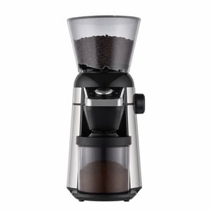 Mlynček na kávu Gaggia MD15 so zásobníkom na zrnkovú kávu s kapacitou 300 g — chybný, čiastočne funkčný: poškodené uchytenie zásobníka na kávové zrná (stav: pozri 2. obrázok)