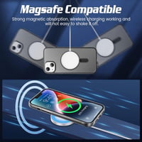 iPhone 14 Plus MagSafe Gyűrűs Tok - Fekete, Vezeték Nélküli Töltés 4