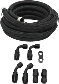 AN6 Üzemanyag és Olajcső Készlet 3m - Alumínium-Nylon Hidraulika Tömlő Adapterrel 7