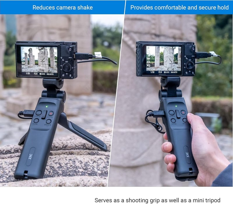 Sony kamera markolat és mini állvány távirányítóval - Kompatibilis a1, a7 IV, ZV-1, RX100 sorozattal
