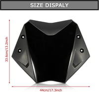 PSLER Motorkerékpár Szélvédő TMAX 530 2012-2016 Modellekhez - Fekete ABS Műanyag Szélfogó Plexi, Első Burkolat, Szélterelő 3
