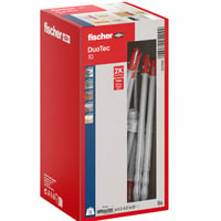 Set dibluri basculante fischer DuoTec 10 S PH pentru gips-carton – 9 bucăți – Diblu bicomponent pentru cavități, plăci de fibră de gips și panouri de lemn – Set parțial 2