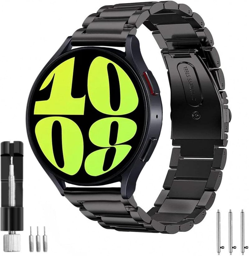 Samsung Galaxy Watch 4 fekete rozsdamentes acél óraszíj - Újracsomagolt