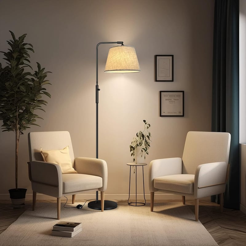 Weilim Állólámpa Nappali Szobába - 170 cm Dimmelhető LED Olvasólámpa Lámpaernyővel, 9W E27 Izzóval, Fokozatmentes Fényerő, 3 Színhőmérséklet