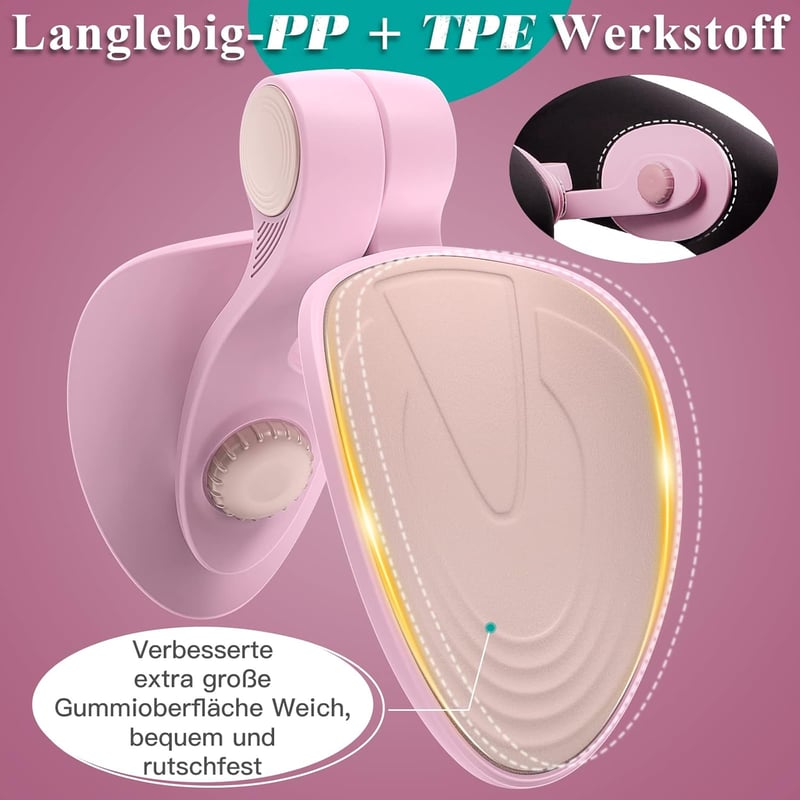 Spopal rózsaszín combformáló és medencefenék erősítő, 5 ellenállószalaggal, 360°-os állítással