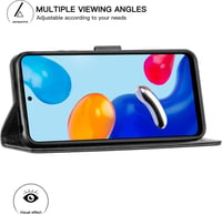 Xiaomi Redmi Note 11 Fekete Mágneses Pénztárcatok Kártyatartóval 2