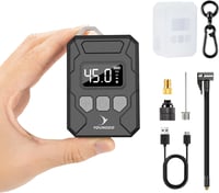 YOUNGDO Mini Elektromos Kerékpárpumpa 150 PSI - 500 mAh Akkumulátor, Valós Idejű Nyomáskijelző, Presta és Schrader Szeleppel Kompatibilis 1
