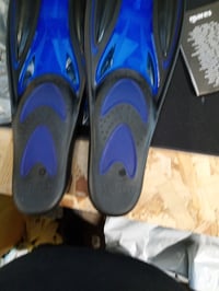 Labe de înot pentru copii Mares Manta Junior cu călcâi închis, nervuri laterale, pentru snorkeling și scufundări, albastru-negru, utilizate 5