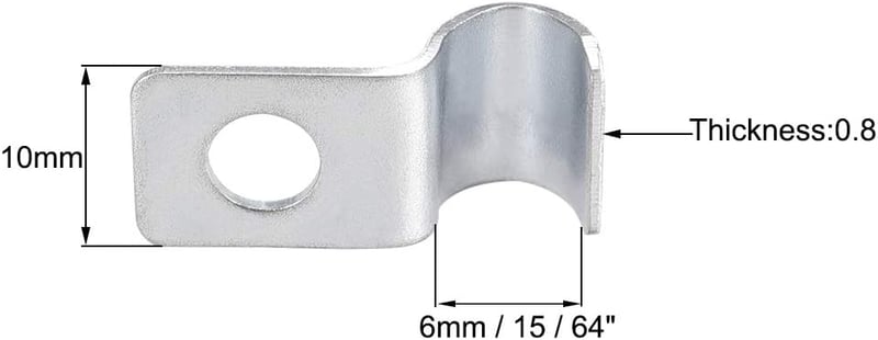 Zingué 50db Kerítésrögzítő Kapocs - 6mm Belső Átmérő, Horganyzott Acél