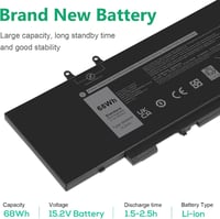 ASUNCELL 15.2V/68Wh Laptop Akkumulátor Dell Latitude 5401 5411 5501 5511 és Precision 3541 3551 Sorozathoz - 4 Cellás Li-ion Csereakku 6