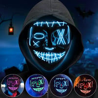 LED-es Halloween Purge maszk, 3 világítási móddal 1