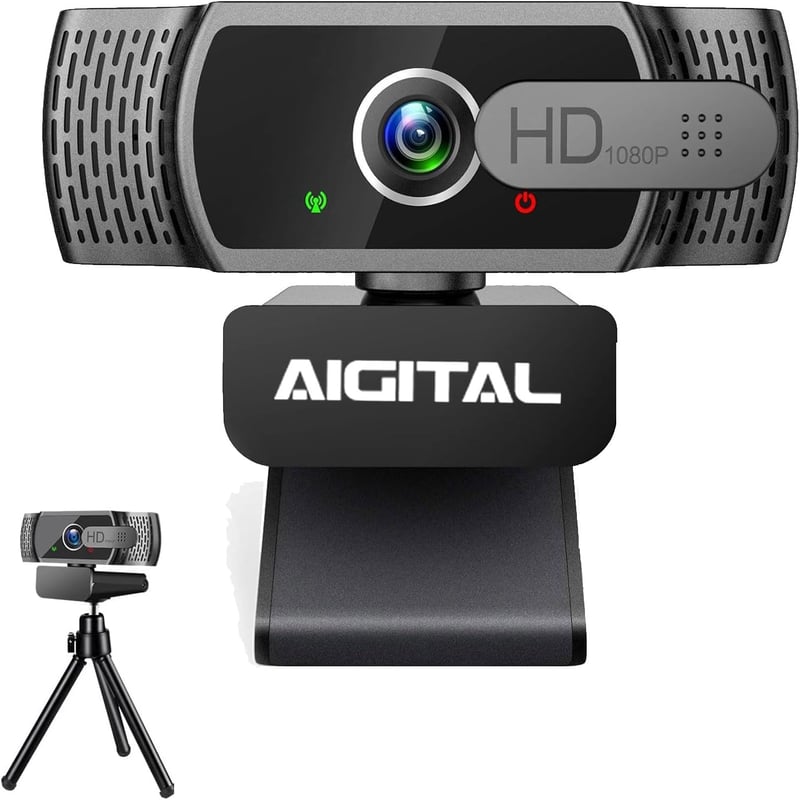 Széles látószögű Full HD webkamera mikrofonnal és takaróval, állvánnyal - PC, laptop