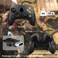 Xbox régi generációs vezetékes kontroller, S típusú, fekete 5