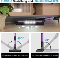 Sanfnz Akkumulátoros Porszívó 40000Pa/500W - 50 Perces Üzemidő, LED Kijelző, Csendes Működés, HEPA Szűrő, Gyorstöltés, Forgókefe Hajcsomósod 5