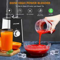 KitCanis 800W 3in1 Turmixgép Smoothie Készítő - 3 Sebességes, Hordozható Palackokkal 2