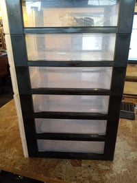 Organizator cu sertare din plastic Iris Ohyama DDDC-360 cu 6 compartimente, alb — murdar, laturi rupte, zgârietură mare (stare: vezi a 2-a imagine) 2