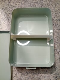 Casetă pentru prânz Mepal Take a Break Large 1500 ml, verde Nordic Sage - pentru 4 sandvișuri, lavabilă în mașina de spălat vase, cutie cu compartimente 4