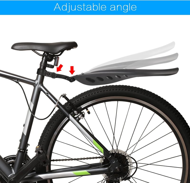 Univerzális Hejo kerékpár sárvédő szett, 24-29" MTB-hez, piros fényvisszaverőkkel