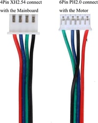 Winwill 6 db Fehér Léptetőmotor Kábel 4-6 Pin XH2.54 - 1,5m Hosszú Csatlakozó 3D Nyomtatókhoz, Gubancolódásmentes 3