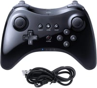Wii U Pro Kontroller - Fekete Vezeték Nélküli Ergonomikus Gamepad 1